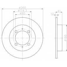 8DD 355 105-461 HELLA PAGID Тормозной диск