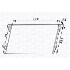 350213144300 MAGNETI MARELLI Радиатор, охлаждение двигателя