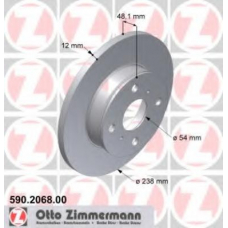 590.2068.00 ZIMMERMANN Тормозной диск