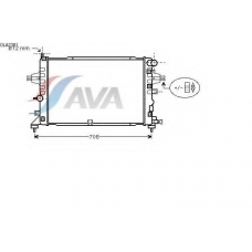 OLA2381 AVA Радиатор, охлаждение двигателя