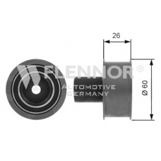 FU71491 FLENNOR Паразитный / ведущий ролик, зубчатый ремень