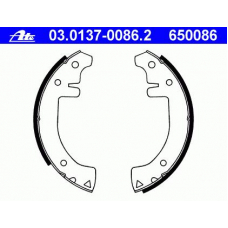 03.0137-0086.2 ATE Комплект тормозных колодок