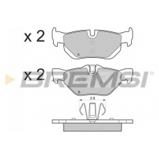 BP3363 BREMSI Комплект тормозных колодок, дисковый тормоз