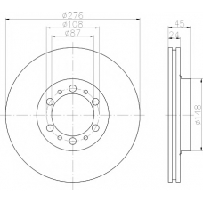 8DD 355 105-131 HELLA PAGID Тормозной диск