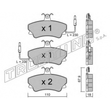 071.0 TRUSTING Комплект тормозных колодок, дисковый тормоз