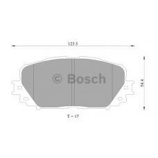 0 986 AB2 268 BOSCH Комплект тормозных колодок, дисковый тормоз