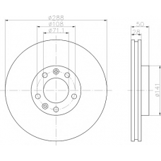 8DD 355 107-861 HELLA PAGID Тормозной диск