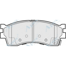 PAD1188 APEC Комплект тормозных колодок, дисковый тормоз
