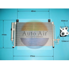 16-1079 AUTO AIR GLOUCESTER Конденсатор, кондиционер