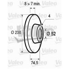 186309 VALEO Тормозной диск