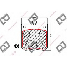 BP1653 DJ PARTS Комплект тормозных колодок, дисковый тормоз