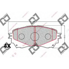 BP2195 DJ PARTS Комплект тормозных колодок, дисковый тормоз