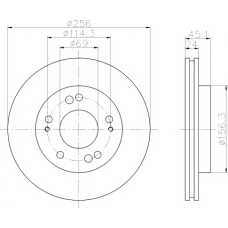 8DD 355 103-311 HELLA PAGID Тормозной диск