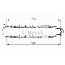 1 987 477 909 BOSCH Трос, стояночная тормозная система