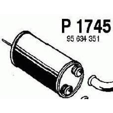 P1745 FENNO Средний глушитель выхлопных газов