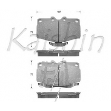 FK2096 KAISHIN Комплект тормозных колодок, дисковый тормоз