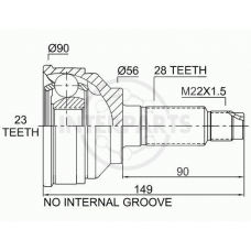 OJ-0485 InterParts Шарнирный комплект, приводной вал