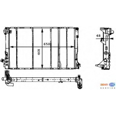 8MK 376 717-381 HELLA Радиатор, охлаждение двигателя