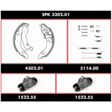 SPK 3302.01 WOKING Комплект тормозов, барабанный тормозной механизм