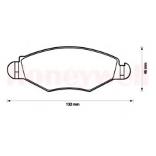 573051B BENDIX Комплект тормозных колодок, дисковый тормоз