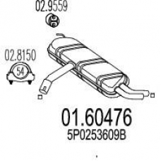 01.60476 MTS Глушитель выхлопных газов конечный