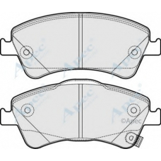 PAD1646 APEC Комплект тормозных колодок, дисковый тормоз