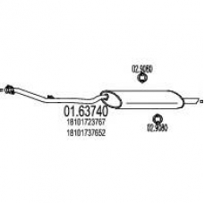 01.63740 MTS Глушитель выхлопных газов конечный