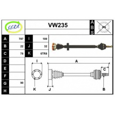 VW235 SERA Приводной вал