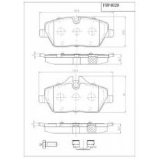 FBP4029 FI.BA Комплект тормозных колодок, дисковый тормоз