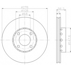 8DD 355 103-081 HELLA Тормозной диск