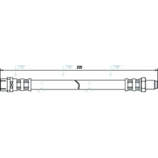 HOS3161 APEC Тормозной шланг