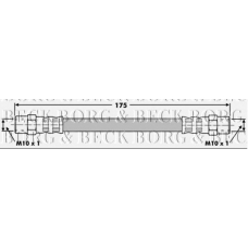 BBH6630 BORG & BECK Тормозной шланг