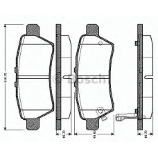 0 986 TB2 969 BOSCH Комплект тормозных колодок, дисковый тормоз