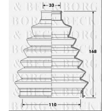 BCB6214 BORG & BECK Пыльник, приводной вал