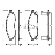 0 986 TB2 498 BOSCH Комплект тормозных колодок, дисковый тормоз