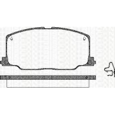 8110 13879 TRISCAN Комплект тормозных колодок, дисковый тормоз