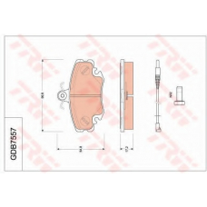 GDB7557 TRW Комплект тормозных колодок, дисковый тормоз