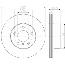 8DD 355 112-651 HELLA Тормозной диск