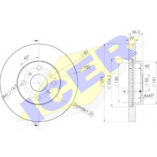 78BD2038-2 ICER Тормозной диск