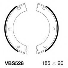 VBS528 MOTAQUIP Комплект тормозных колодок, стояночная тормозная с