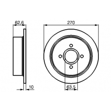 0 986 478 672 BOSCH Тормозной диск