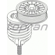 108 495 TOPRAN Натяжитель ремня, клиновой зубча
