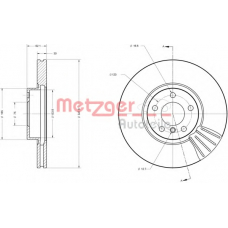 6110555 METZGER Тормозной диск