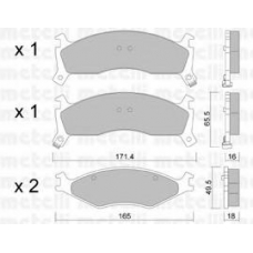 22-0375-0 METELLI Комплект тормозных колодок, дисковый тормоз