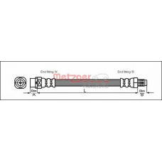 4110043 METZGER Тормозной шланг