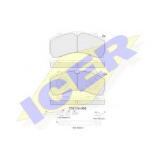 152124 G ICER Комплект тормозных колодок, дисковый тормоз