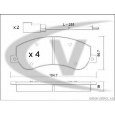 V25-8129 VEMO/VAICO Комплект тормозных колодок, дисковый тормоз