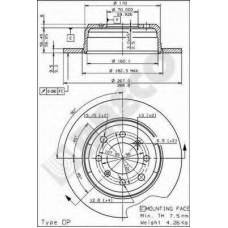 BS 7015 BRECO Тормозной диск