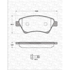 363702161245 MAGNETI MARELLI Комплект тормозных колодок, дисковый тормоз