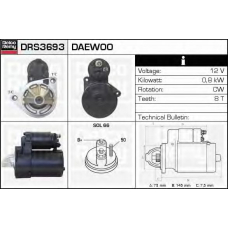 DRS3693 DELCO REMY Стартер